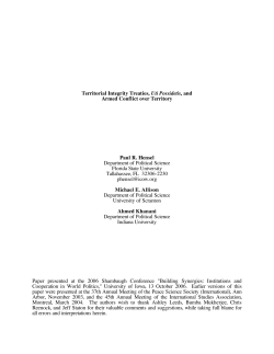 Territorial Integrity Treaties, Uti Possidetis, and Armed Conflict over