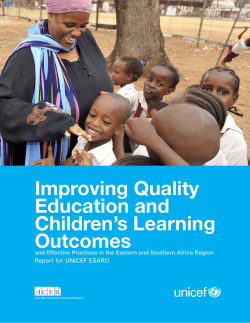 Improving Quality Education and Children`s Learning