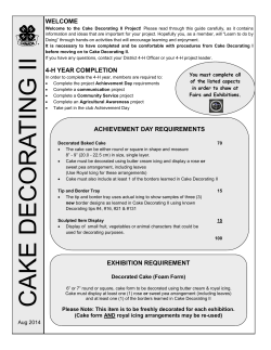 Cake Decorating 2 Members Guide
