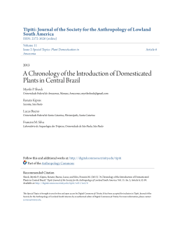 A Chronology of the Introduction of Domesticated Plants in Central