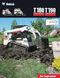 Bobcat T190 Specifications - One Source Equipment Rentals