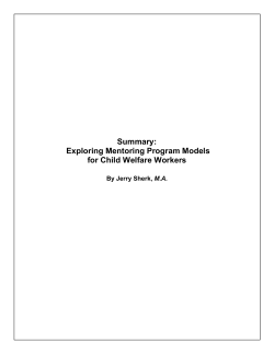Exploring Mentoring Program Models for Child Welfare