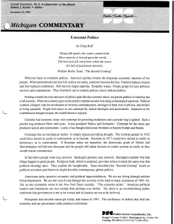 Extremist Politics - Public Sector Consultants