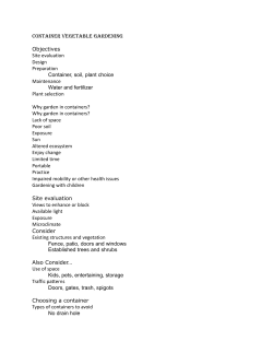 Container Vegetable Gardening