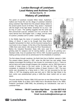 Lewisham local history