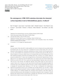 Do contemporary (1980&ndash;2015) emissions determine the elemental
