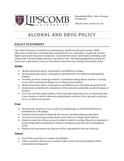 alcohol and drug policy