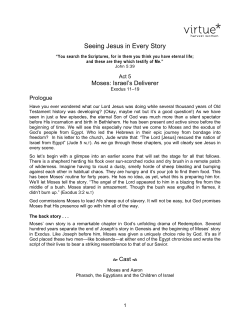 Lesson 5, Moses: Israel`s Deliverer
