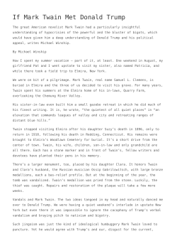 If Mark Twain Met Donald Trump