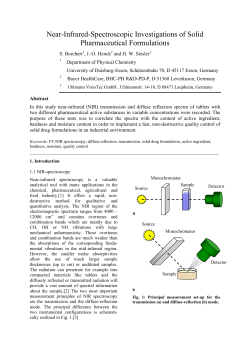 Near-Infrared-Spectroscopic Investigations of Solid Pharmaceutical