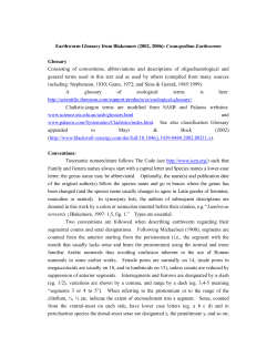 Earthworm Glossary from Blakemore