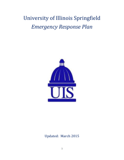 University of Illinois Springfield Emergency Response Plan