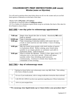 COLONOSCOPY PREP INSTRUCTIONS (AM exam)
