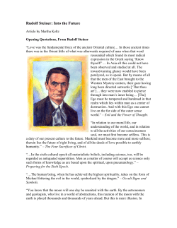 Rudolf Steiner: Into the Future - American Lives, War and the Quest