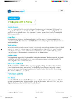 Folk protest artists