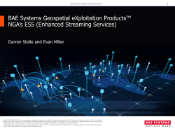 BAE Systems Geospatial eXploitation Products&trade; NGA`s ESS
