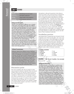 UNIT 9 Sound - Macmillan English