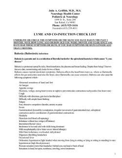 lyme and co-infection check list