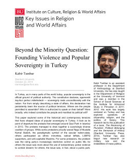 Founding Violence and Popular Sovereignty in Turkey