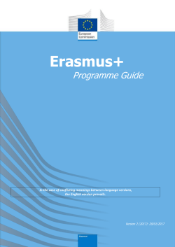 Erasmus+ Programme Guide - European Commission