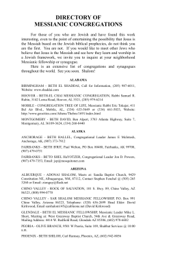 Directory of messianic congregations
