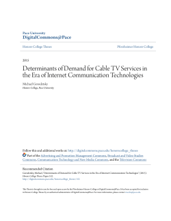 Determinants of Demand for Cable TV Services in the Era of Internet