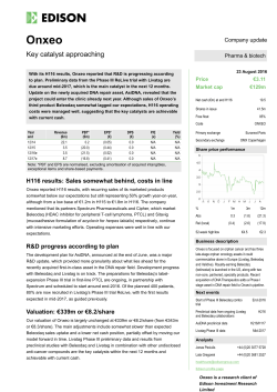 Key catalyst approaching - Edison Investment Research