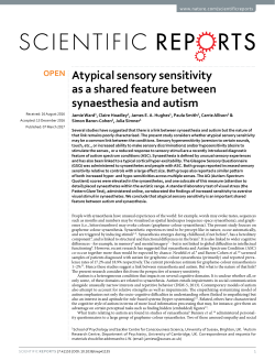 Atypical sensory sensitivity as a shared feature between