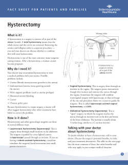 Hysterectomy - Intermountain Healthcare