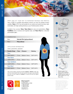 SEF Tatoo Product Guide