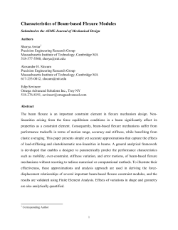Characteristics of Beam-based Flexure Modules