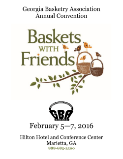 February 5&mdash;7, 2016 - Georgia Basketry Association