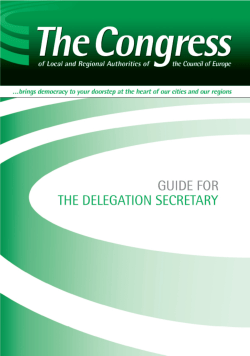 Guide for the delegation secretary