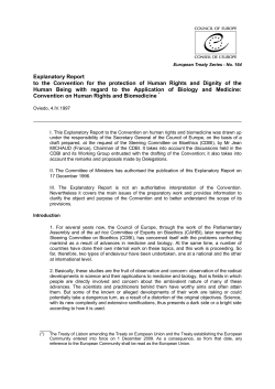 CETS 164 - Explanatory Report to the Convention for the protection