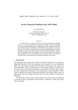 On the Numerical Solution of the ADZ Model