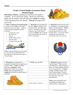 Grade 6 Ancient Egypt