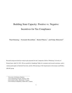 Positive vs. Negative Incentives for Tax Compliance