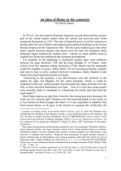 An idea of Rome in the centuries