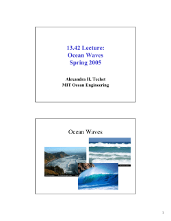 13.42 Lecture: Ocean Waves Spring 2005