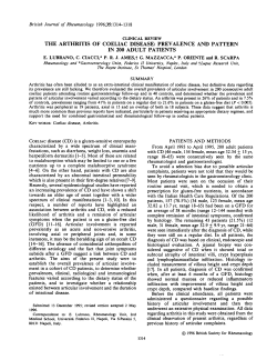 the arthritis of coeliac disease: prevalence and pattern in 200 adult