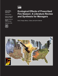 Ecological Effects of Prescribed Fire Season