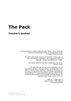 The Pack Teaching resource sheets