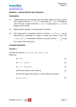 X-planation X-ample Questions