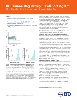 Product Info Sheet:BD Human Regulatory T Cell