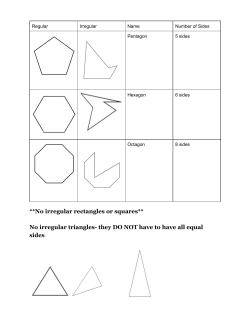 No irregular rectangles or squares** No irregular triangles