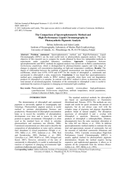 The Comparison of Spectrophotometric Method and High
