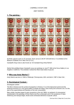 1- The painting : 2- Who was Andy Warhol ? 3