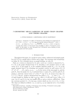 F-GEOMETRIC MEAN LABELING OF SOME CHAIN GRAPHS AND