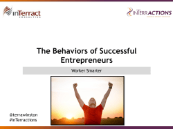 The Behaviors of Successful Entrepreneurs - HAMAG-BICRO-a