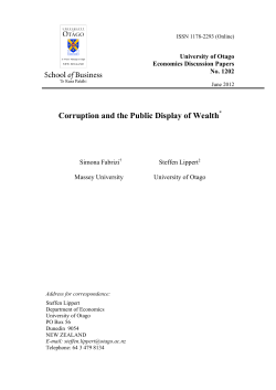 Corruption and the Public Display of Wealth